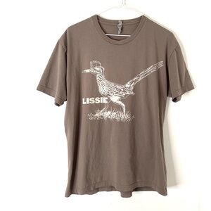 Next Level Apparel Lissie Grey Brown White Rooster Graphic Tour Tee Wraparound